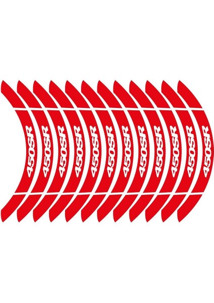 Kırmızı Cf Moto 450 Sr Geniş Jant Sticker Etiket Modeli modelleri