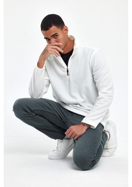 Süperlife Erkek Rahat Kalıp Softech Polar Yarım Fermuarlı Sweatshırt SPR24PW20 indirimleri
