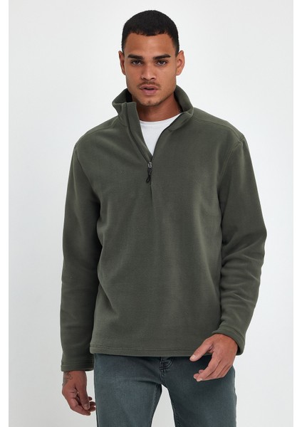 Süperlife Erkek Rahat Kalıp Softech Polar Yarım Fermuarlı Sweatshırt SPR24PW20 modelleri