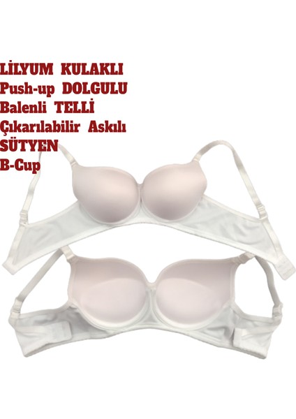 Destekli Dolgulu Balenli Telli Sütyen Push Up Çıkarılabilir Askılı B Kap modelleri
