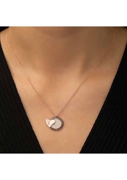 ​gümüş Rose Kalbe Giden Kalp Kolye modelleri