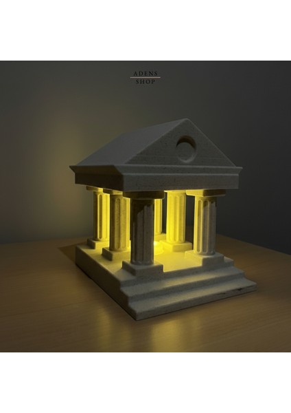 Antik Yunan Tapınağı Dekoratif Işıklı Obje / Gece Lambası