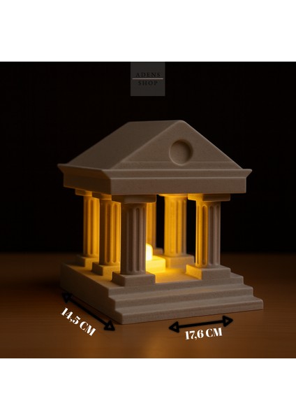 Antik Yunan Tapınağı Dekoratif Işıklı Obje / Gece Lambası fırsatları
