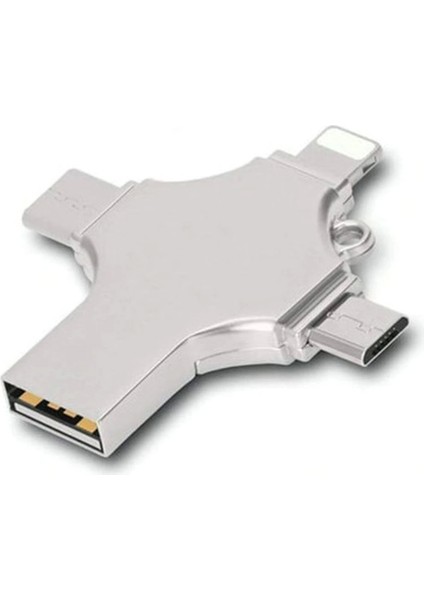 Otg 4in1 Cep Telefonu Çok Fonksiyonlu USB Flash Bellek 64 GB Type-C, Micro Sd ve Kart Okuyucu - Lisinya