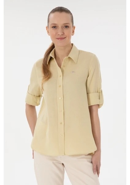 CRISCOLOR25Y U.s Polo Kadın Gömlek 2086536 Açık Haki