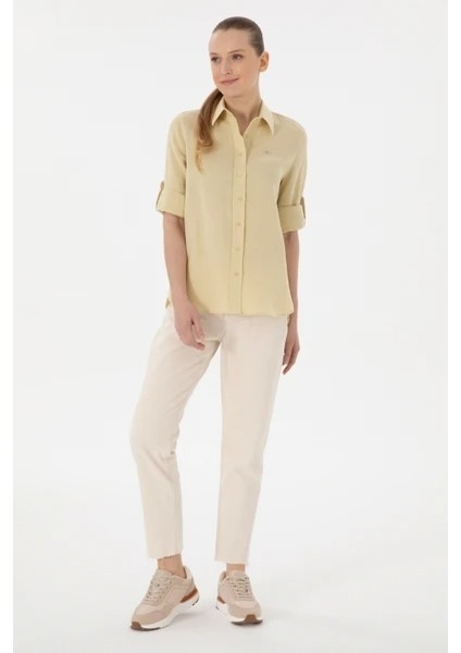 CRISCOLOR25Y U.s Polo Kadın Gömlek 2086536 Açık Haki modelleri