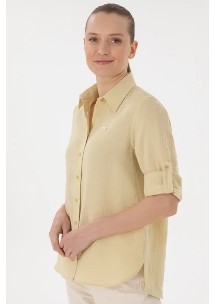 CRISCOLOR25Y U.s Polo Kadın Gömlek 2086536 Açık Haki fırsatları
