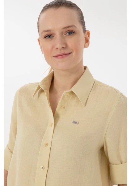 CRISCOLOR25Y U.s Polo Kadın Gömlek 2086536 Açık Haki indirimleri