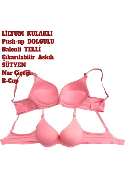 Destekli Dolgulu Balenli Telli Sütyen Push Up Çıkarılabilir Askılı B Kap fiyatları