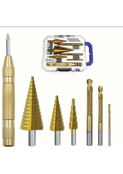 Kademeli Matkap Ucu Spiral Sac Delme 7 Parça Hss Titanyum Lenox Tools modelleri