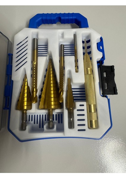 Kademeli Matkap Ucu Spiral Sac Delme 7 Parça Hss Titanyum Lenox Tools