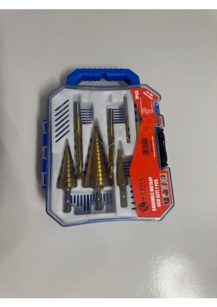 Kademeli Matkap Ucu Spiral Sac Delme 7 Parça Hss Titanyum Lenox Tools
