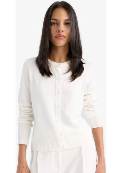 Kadın Hırka D6282AX/ER105 Ecru