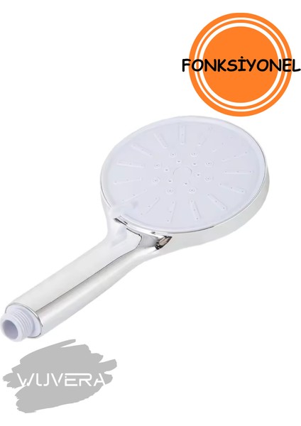 Fonksiyonlu Güneş Banyo Duş Başlığı ve Fiskiyesi, Ekru Renk Seçeneği modelleri