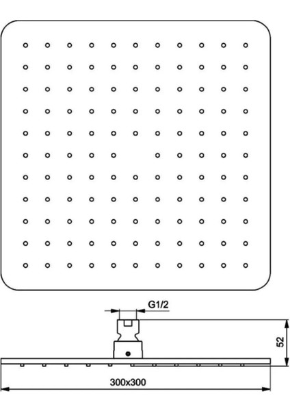 Beyaz Kare Yağmurlama Robot Tepe Duş Sistemi, Örgülü Hortum ve Sabunluk ile modelleri