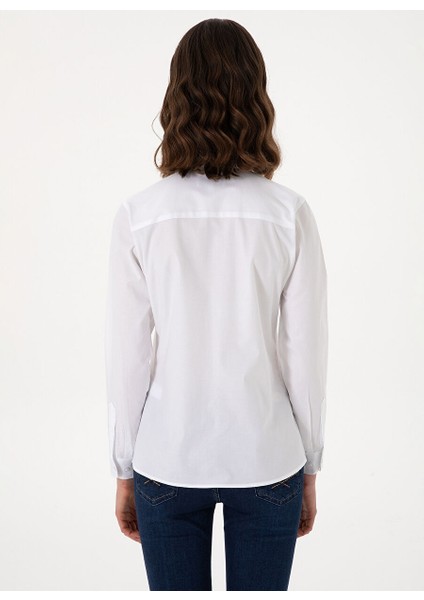 CRISCOLOR25Y U.s Polo Kadın Gömlek 2086536 Beyaz fırsatları