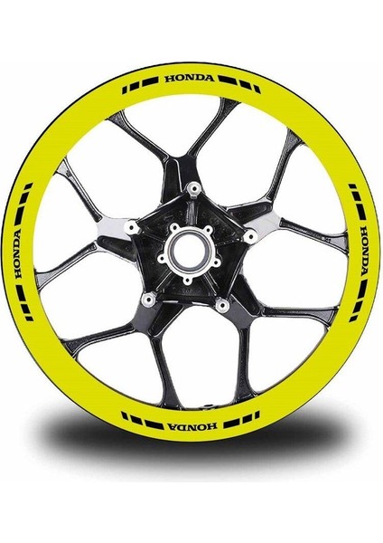 Honda Yazılı Kısa Dış Şerit 16'lı Jant Sticker Çift Renk Modeli