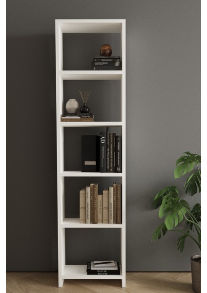 Asya 5 Raflı Geniş Kitaplık