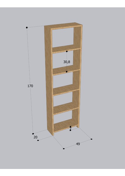 Asya 5 Raflı Geniş Kitaplık fırsatları