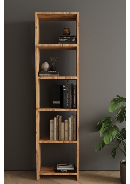 Asya 5 Raflı Geniş Kitaplık