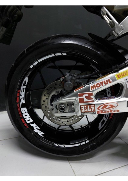 Honda 600RR Jant Içi Yazılı Iki Renk Jant Sticker Etiket Modeli