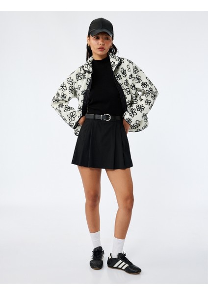 Kadın Ceket 6WAL10015IK Siyah Desenli