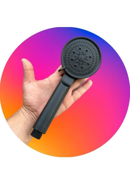 Çok Fonksiyonlu Su Tasarruflu Ayarlanabilir El Duşu, Şık Siyah Mat Tasarım fırsatları