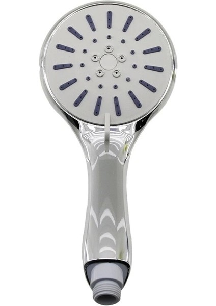 Büyük Krom Gövde, Beyaz Zemin, Gri Iğneler, Kademeli Duş Başlık, Poşetli Ambalaj