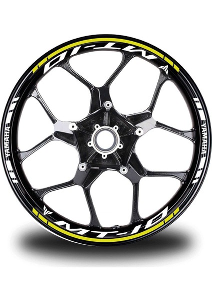 Neon Sarı Yamaha mt 10 Takım Jant Sticker Etiket