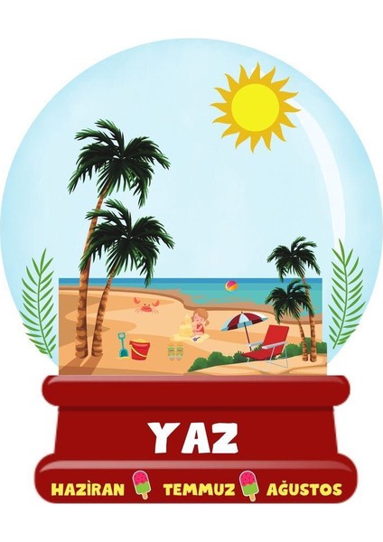 Okul Sınıf Yaz Mevsimi 50X70 Vinil Branda