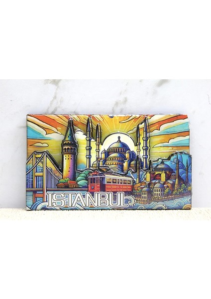 Ahşap Istanbul Temalı Magnet ALK4365 - Lisinya