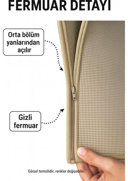 Bmw 3 Serisi E92 Coupe 2006 ve Sonrası Trobus Elegance Ortopedik Araç Koltuk Minderi 5'li Set, Hava Yastığı Uyumlu Siyah indirimleri