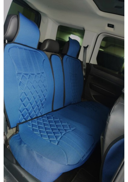 Dacia Dokker 2012 ve Sonrası Trobus Elegance Ortopedik Araç Koltuk Minderi 5'li Set, Hava Yastığı Uyumlu Mavi Siyah fiyatları