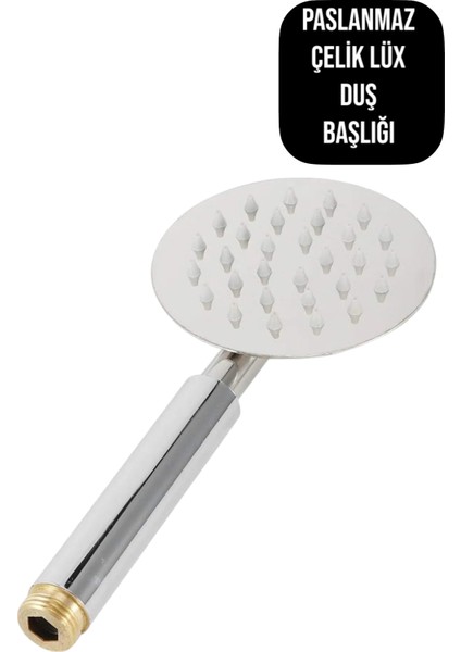 Modern Paslanmaz Krom El Duşu Başlığı, Düşük Su Basıncında Yüksek Akış, Yuvarlak Tasarım