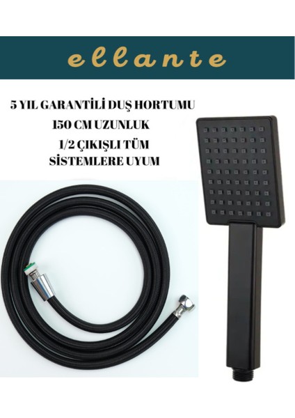 Mat Siyah Kare Duş Başlığı, Şık Tasarım ve Yüksek Kalite ile Kullanıma Hazır.