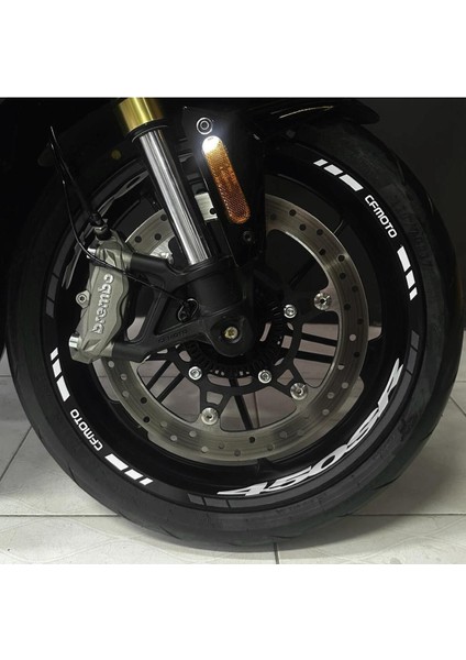 Cfmoto 450SR Sticker Jant Iç & Dış Yazılı Etiket Modeli Gri - Beyaz fiyatları