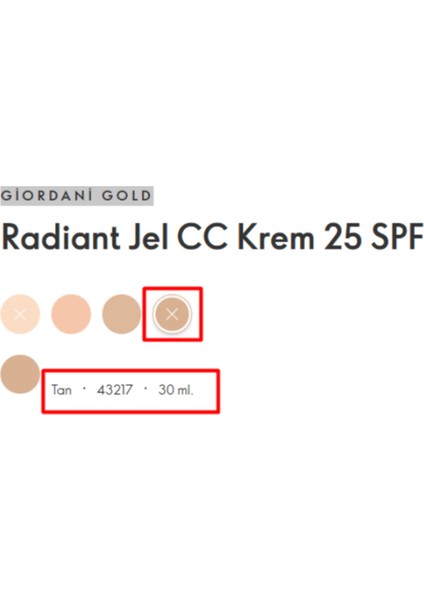 Giordani Gold Radiant Jel cc Krem 25 Spf 43217 modelleri