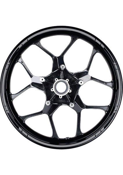 Yazısız Uzun Kısa Kesikli Tek Renk 16'lı Jant Sticker Modeli