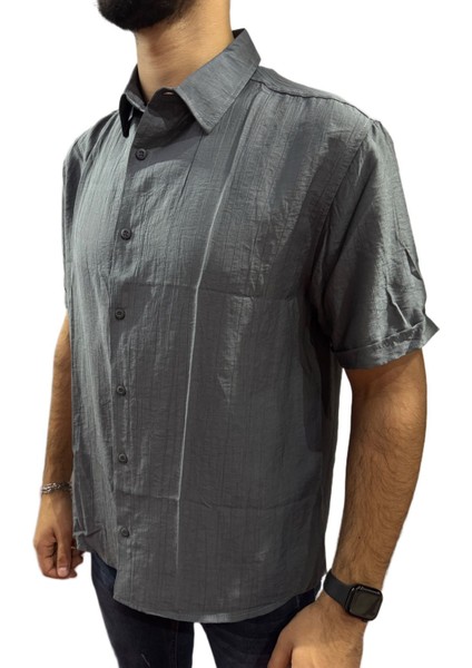 Lastman Ayrobin Spor Gömlek Gri