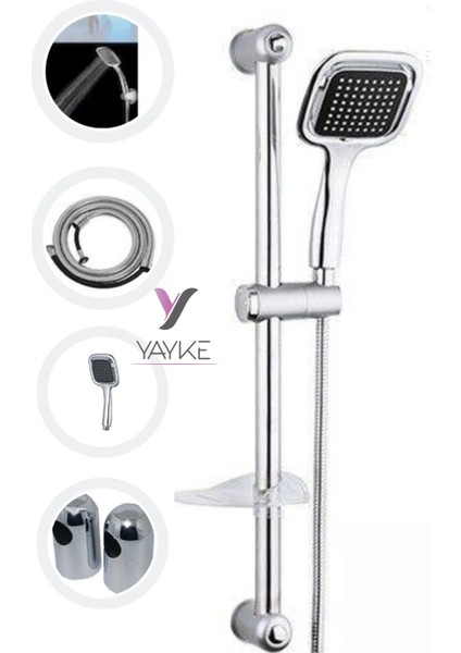 Gri Sürgülü Duş Takımı Seti, Hortum ve Duş Başlığı ile Banyo Konforu fiyatları