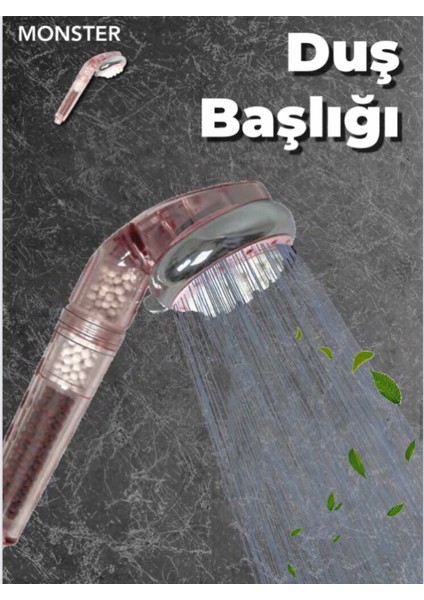 Pembe Arıtmalı Duş Başlığı – Temiz ve Ferah Duş Deneyimi