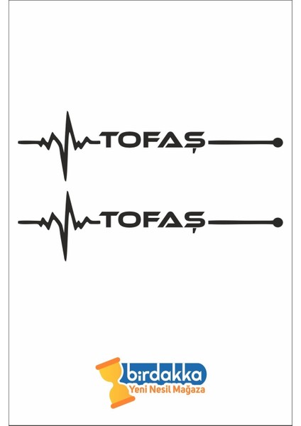 Tofaş Nabız Özel Yeni Sticker Siyah 30*8 cm