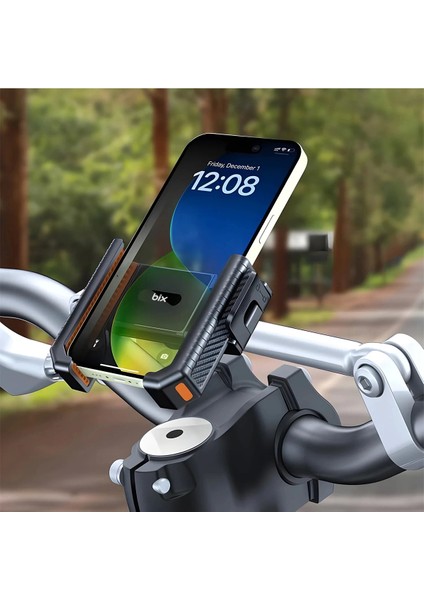 Gidon Bağlantılı Bisiklet Motosiklet Için Esnek Abs 4-7.8″ Inç Telefon Tutucu 360° Dönebilen Tasarım - Lisinya modelleri