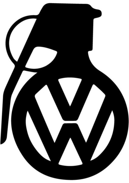 Wolsvagen Için Özel Yeni Uyumlu Aksesuar Bomba Tasarım Oto Bagaj Özel Yeni Sticker Siyah 10*18 cm