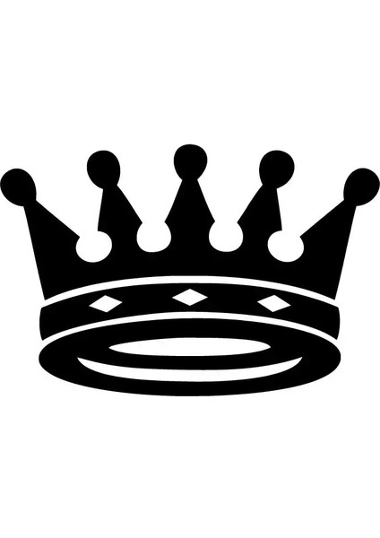 Kral Tacı Model 3 Oto Özel Yeni Stickerr Siyah 30 x 30 cm