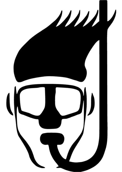 Şnorkelli Dalgıç Sticker 20 x 32 cm