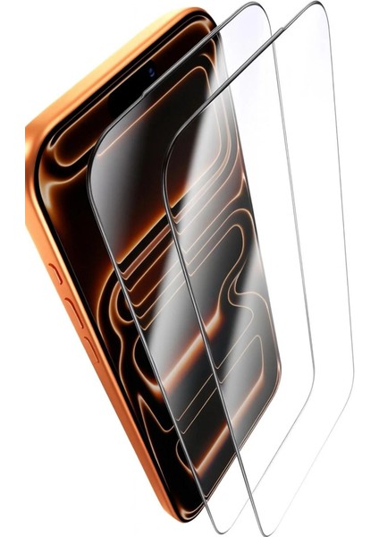 iPhone 17 Pro Uyumlu Ekran Cam Koruyucu Tam Kapatan Seramik 3D Nano Antistatik Şeffaf