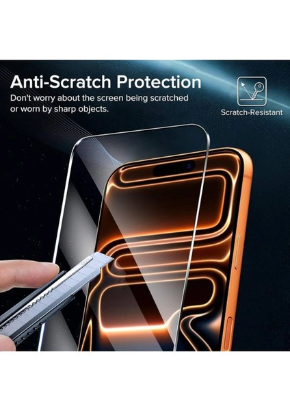 iPhone 17 Pro Uyumlu Ekran Cam Koruyucu Tam Kapatan Seramik 3D Nano Antistatik Şeffaf fiyatları
