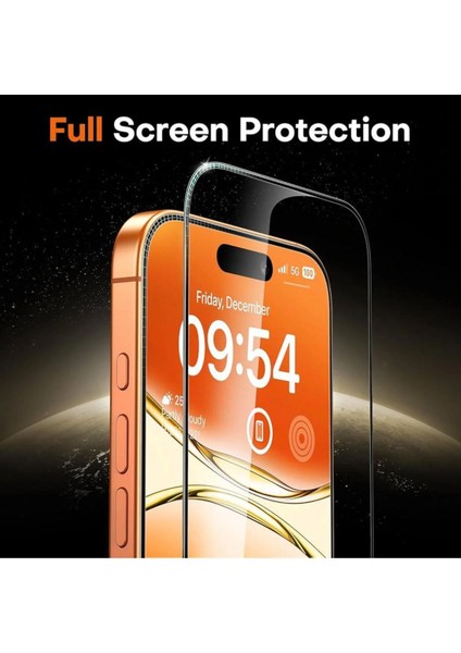 iPhone 17 Pro Uyumlu Ekran Cam Koruyucu Tam Kapatan Seramik 3D Nano Antistatik Şeffaf modelleri