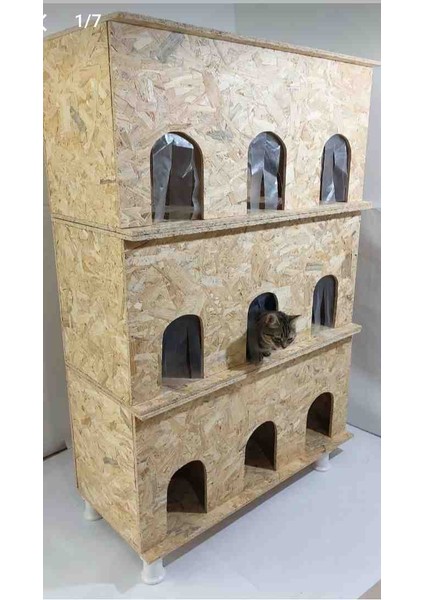 Ahşap Kedi Ev